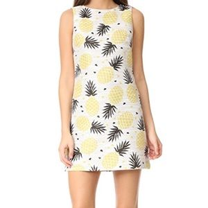 Alice + Olivia Pineapple print Clyde shift dress